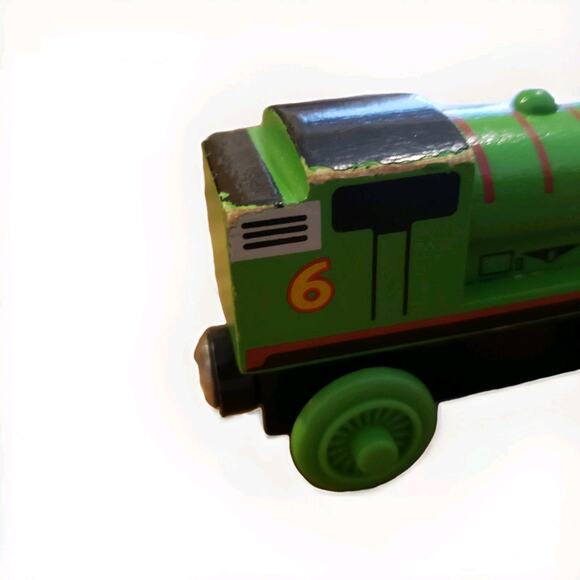 Thomas & Friends Wooden Railway Percy Engine Learning Curve Green #6 Train - Picture 5 of 6